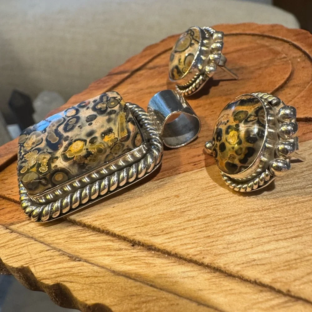 Vintage Taxco Mexico Sterling Silver 925 jewelry set